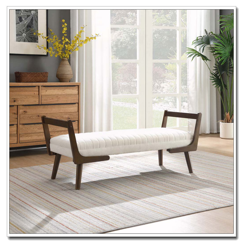 Banc rembourré 52 po, Beige
