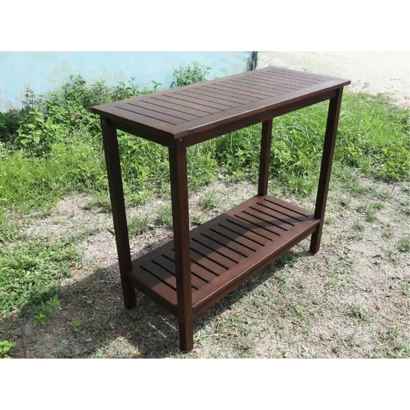 Bureau de travail en bois brun pour le jardin, le balcon, le garage et le balcon fonctionnel, Brun
