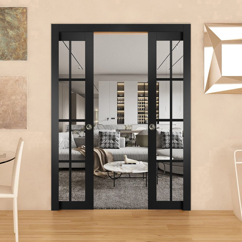 Dalle de porte noire Felicia, 32 po x 80 po