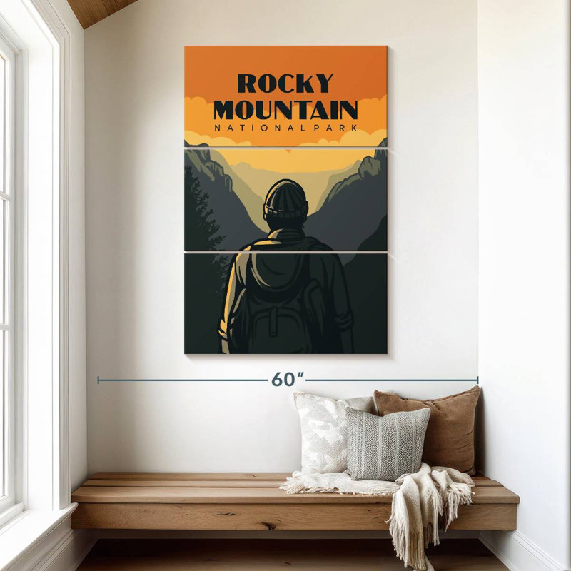 Affiche de randonnée Senne Rocky Mountain, H 50 po x l 32 po