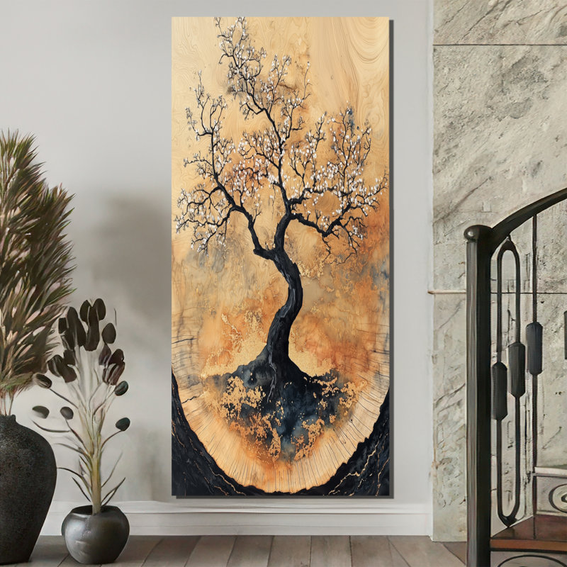 Hernandes - Floral Wall Decor, H 60 po x l 28 po, Ne s'applique pas, Toile tendue