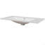 Plateau de meuble-lavabo simple 36 po avec lavabo blanc, 3 trous de robinet, céramique
