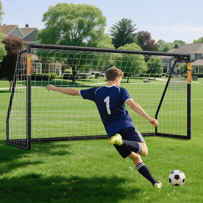 PVC Soccer Goal, Foldable, Full Size Soccer Goal For Teens & Adults Training, Carry Bag