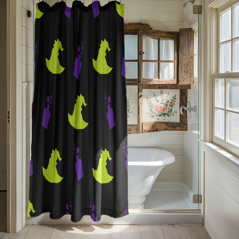 Rideau de douche standard 1 pièce Pumpkin Play, H 74 po x l 71 po
