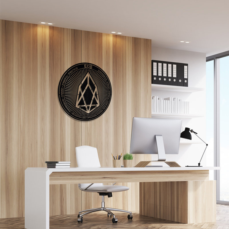 Handmade Abstract Wall Decor on Metal, Black