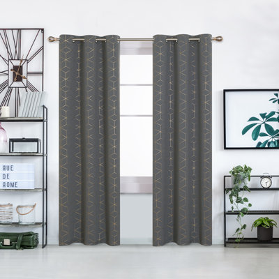 Geometric Blackout Thermal Curtain Panels