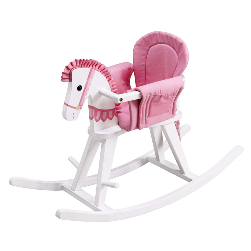 Safari Rocking Horse, White/Pink
