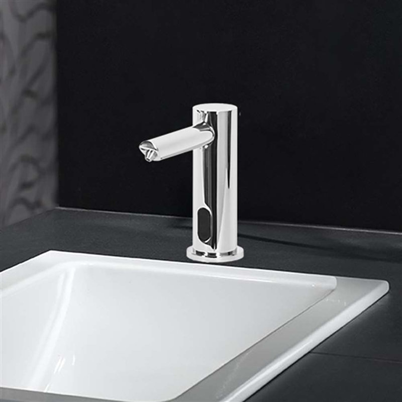 Distributeur de savon et distributeur de savon automatique autoportant à finition chromée Milan