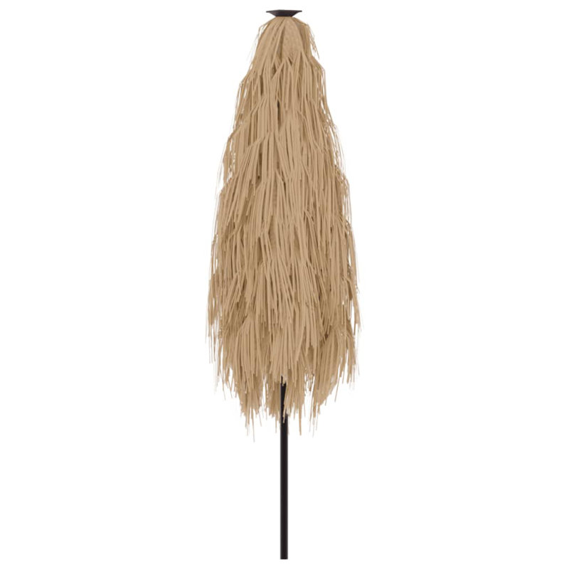Beach Parasol, 248cm H x 388cm W x 388cm D, Brown, white and pink