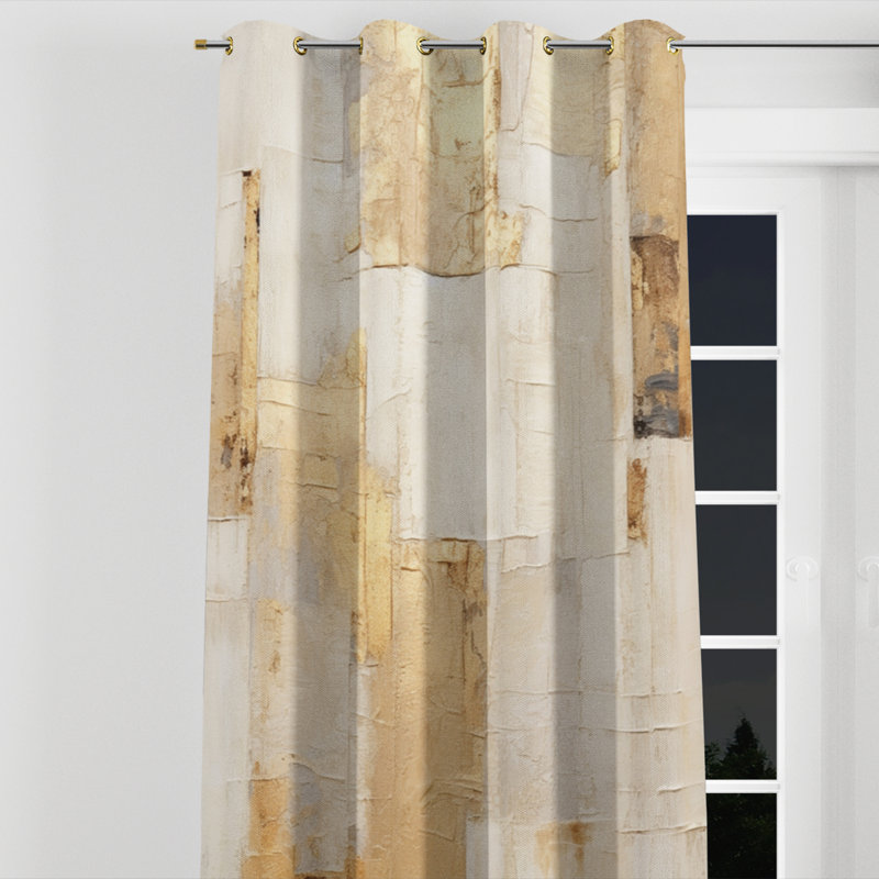 Aylinne - Rideau à œillets occultant moderne - 1 panneau, l 52" x L 84", Golden Grommets