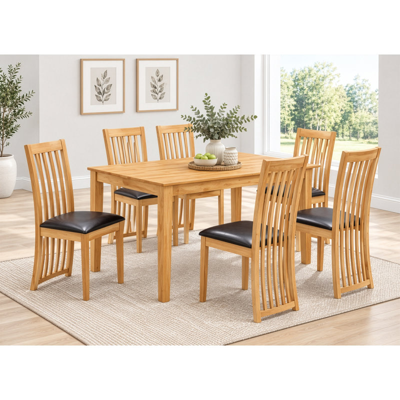 Larissa 6 -Person Solid Wood Dining Set