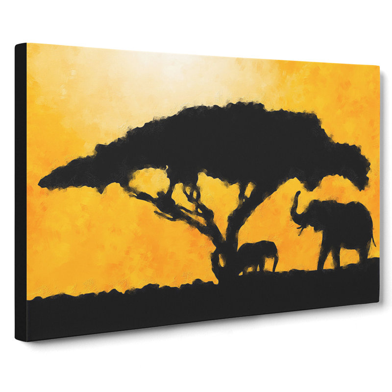 Mother And Baby Elephant Vol.2 - Wrapped Canvas, 50cm H x 76cm W x 3cm D