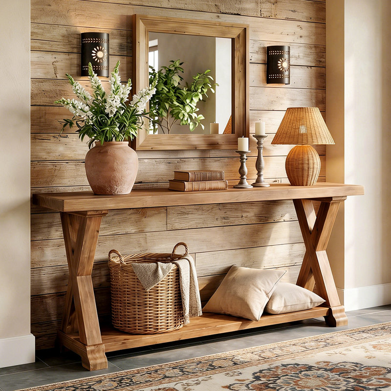 160cm Solid Wood Console Table