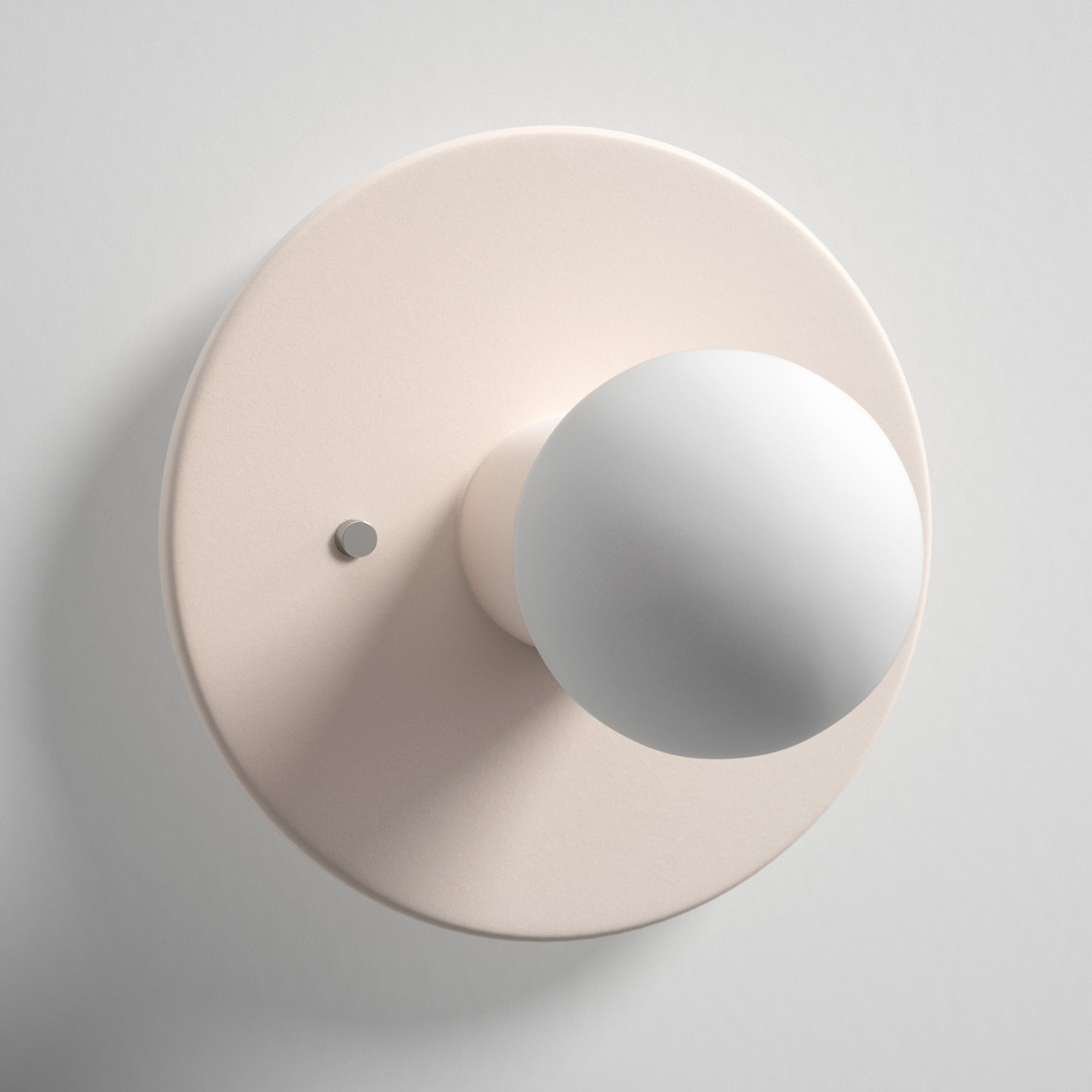 Single Light Ceramic Dimmable Flush Mounted Sconce, Bisque