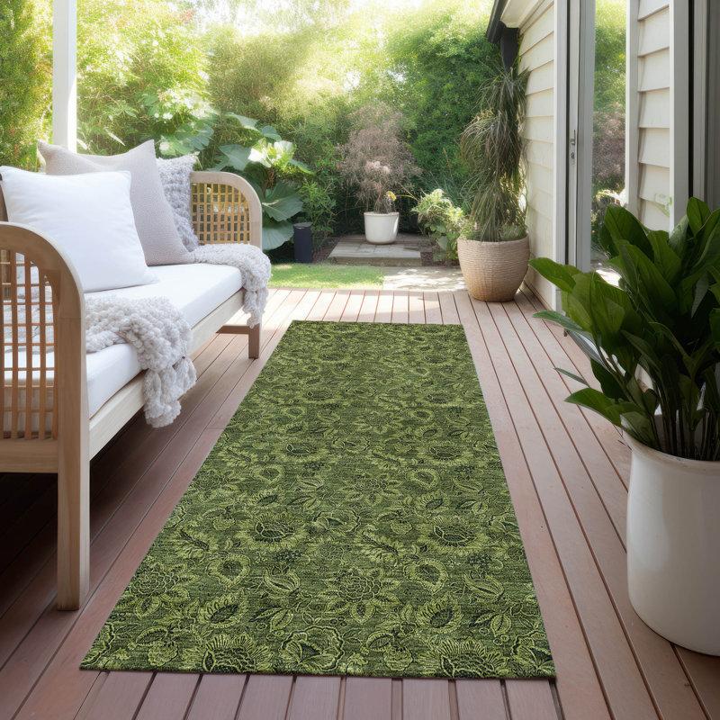 Tapis intérieur / extérieur Ayush, Tapis de couloir 2 pi 3 po x 7 pi 6 po