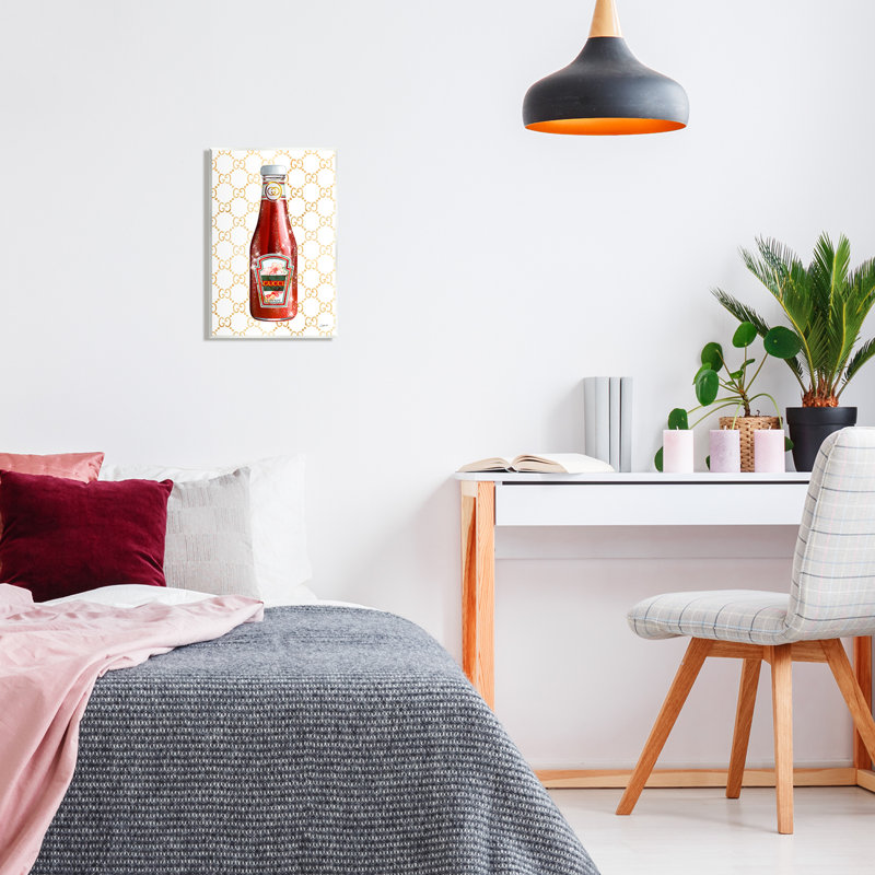 «Glam Kitchen Ketchup Bottle» par Ziwei Li - impression sans cadre sur panneau de fibres à densité moyenne