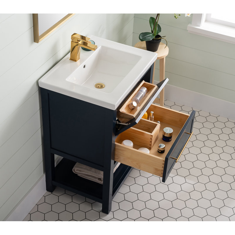 Ensemble de meuble-lavabo simple 24 po Bickley, Bleu minuit
