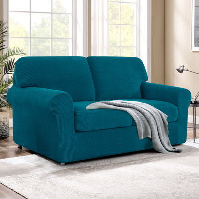 2 Seater Stretch Separate Box Cushion Loveseat Slipcover