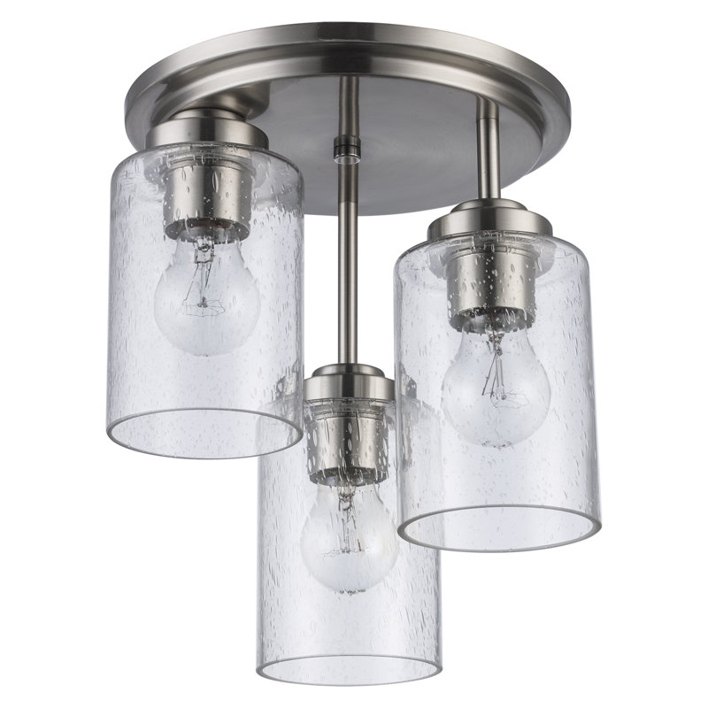 Mod Pod 3 - Light Glass Flush Mount, Brushed Nickel