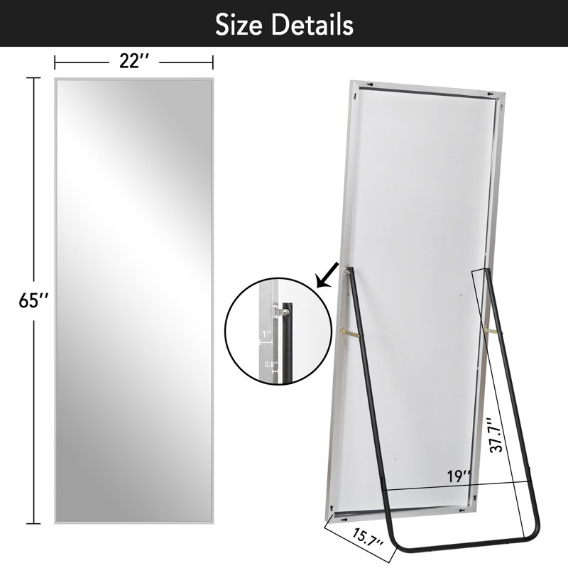 Metal Flat Mirror, Silver