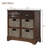 Small Console Table with Drawers and 4 Removable Rattan Basket-1505795737