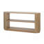 Console Modern Modern - Table de canapé mince avec tablette ouverte et grain de bois élégant-312322432