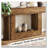 Farmhouse Two-Tier Console Table with U-Shaped Base Easy Assembly-1049113611