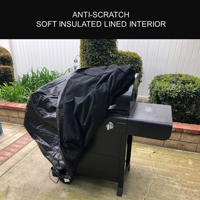 Covered Living 75'' W x 26'' D Grill Cover, Black, 48" H x 75" W x 26" D