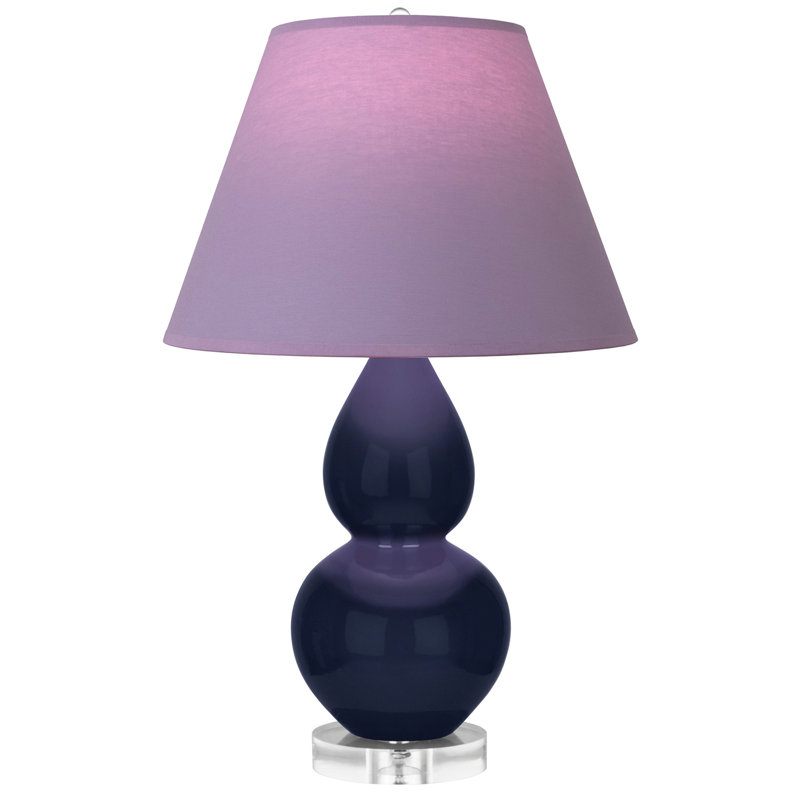 Petite lampe d'appoint à double gourde, Lavande / prune, Bleu