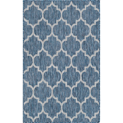 Outdoor Preen Area Rug Navy Color