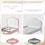 Structure de lit simple tapissier avec tiroir de rangement et tête de lit à DEL intelligente, cadres de lit plateforme de taille simple Princess, support de lattes en bois, aucun sommier requis, assemblage facile