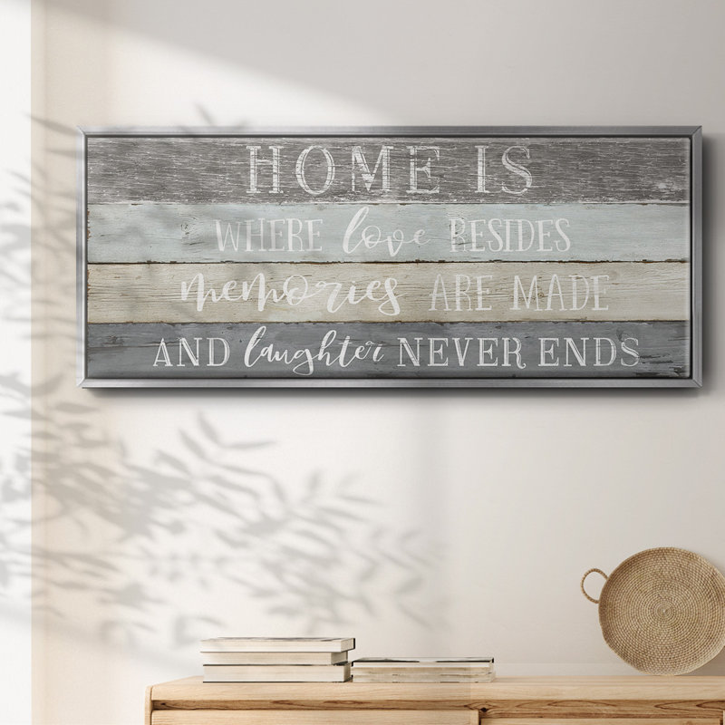 Home is Where- Framed Canvas, 24" H x 60" W