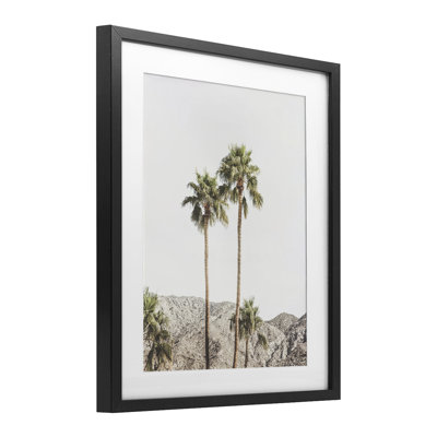Palm Springs Looming Trees Framed Print Under Glass, design by Sisi and Seb