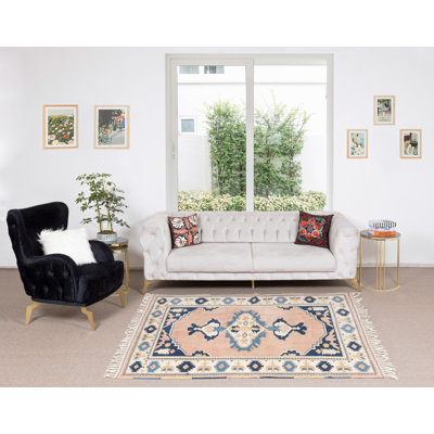 Tapis turc fait à la main. Tapis 100% laine, teintures naturelles, motif géométrique moderne