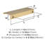 Poignée d'armoire 5 pièces (127 mm) en bronze champagne Streamline II - paquet de 10-111778491-111778488