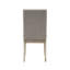 Ensemble de 2 chaises d'appoint rembourrées avec dossier et garniture cloutée avec finition brun gris