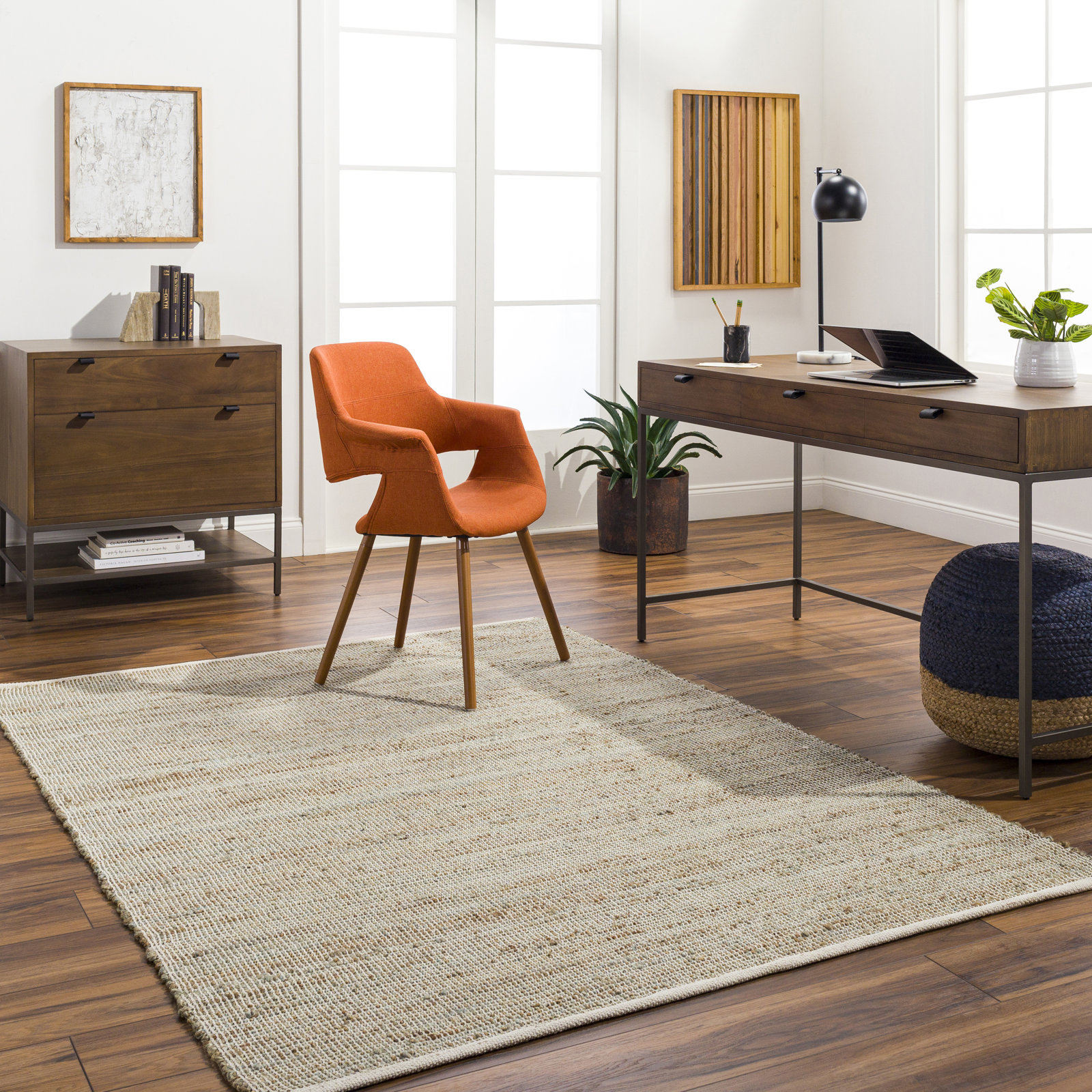Nary Hand-Woven Jute Rug, Rectangle 9' x 12'