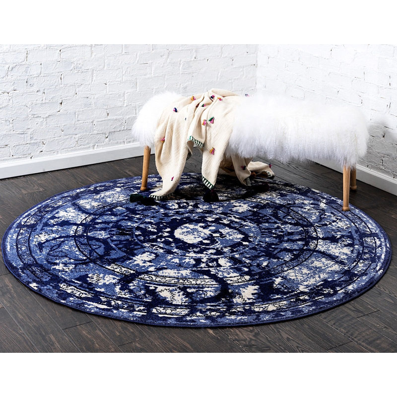 Godina Abstract Indoor Rug, Round 8'