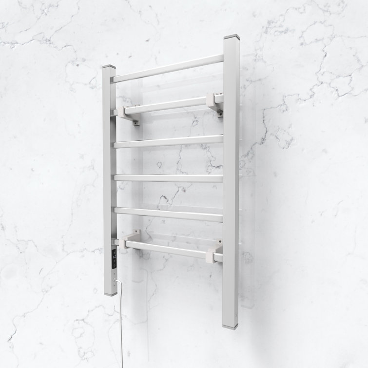 Sèche-serviettes Électrique 55*30cm Porte-Serviettes 4 Barres -Noir