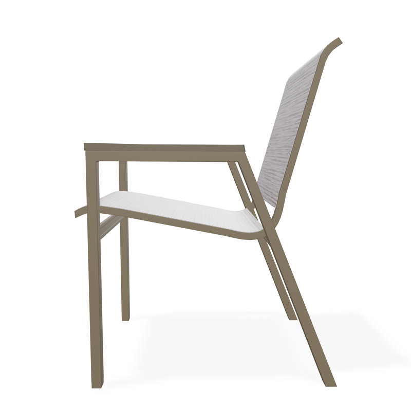 Bazza Outdoor Dining Chair, Fossil, Beachwood