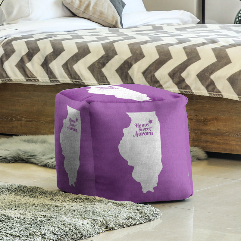 Repose-pieds cube aurora illinois, Violet