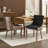 Furniture,Ultra Side Dining Chair, Thickened Fabric Chairs With Neutrally Toned Solid Wood Legs, Bronze Nail Head, Set Of 2,Leopard Print