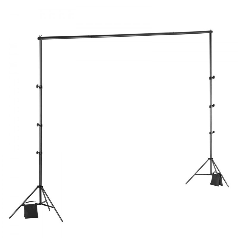 Support de fond de studio photo réglable 3 x 3 m, support portable avec 4 barres transversales, support robuste pour écran de projection, studio photo/vidéo et fêtes, idéal pour les mariages.