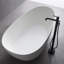Baignoire de trempage autoportante de 59 po L x 30,7 po L