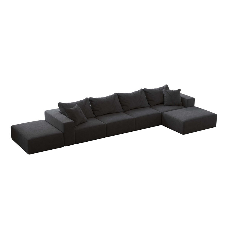 Canapé modulaire surdimensionné Boneless, Gris