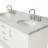 61 " W Freestanding Standard Free Standing 2 Double Vanity Bathroom Vanity With Carrara Marble Top-87226831