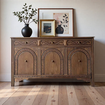 Large-Capacity Solid Wood Sideboard