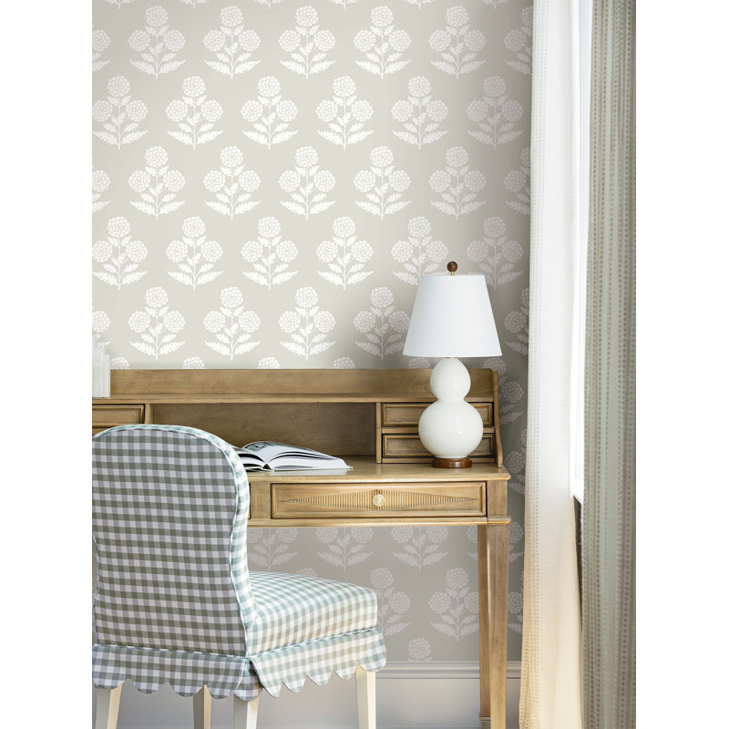Papier peint Souci Beige Marigolds, Beige