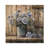 Steel Blue Peonies By The Shed I - Peonies Wood Wall Art - On Natural Pine Wood-2147326399
