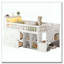 Lit de rangement en bois avec tiroirs et tablettes-674657902